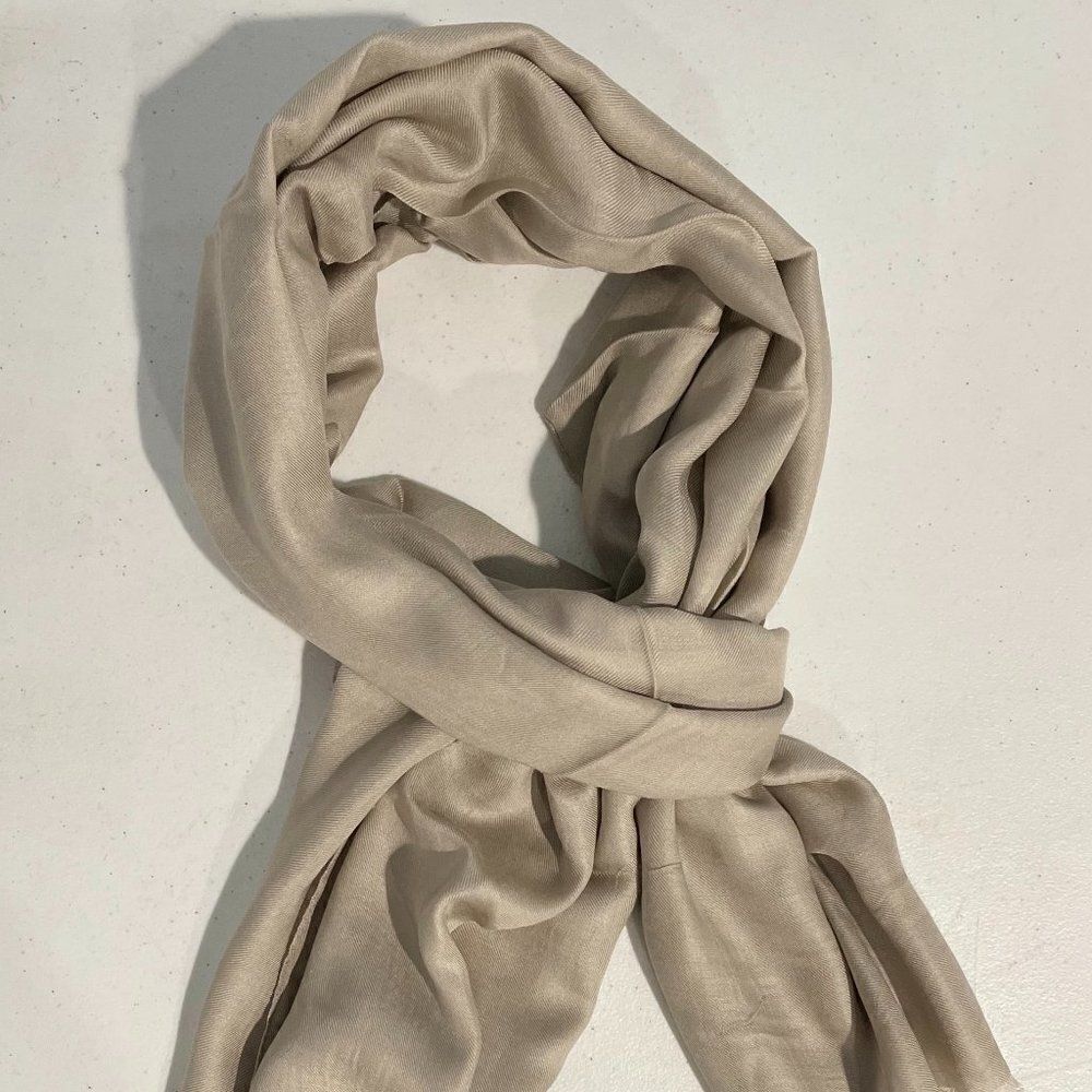 NWOT Scarf - Plain Beige/Tan -  28x72